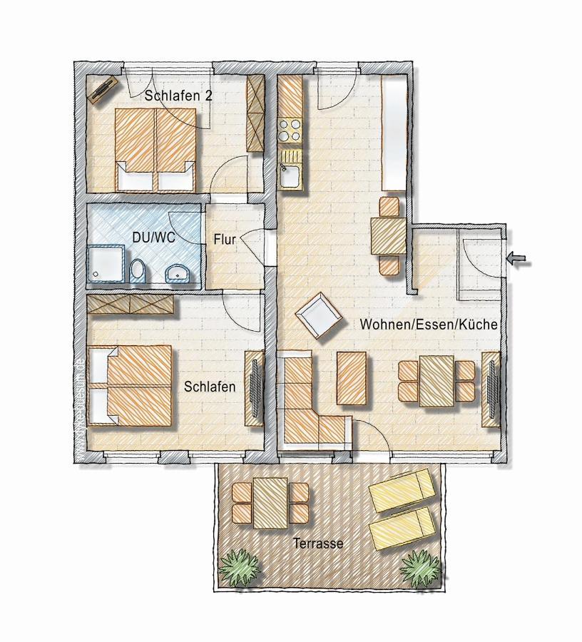 Dyke Appartements Бюзум Экстерьер фото